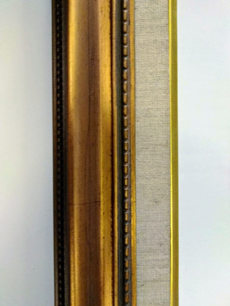 16 x 20 Picture Frame Gold Wood Linen liner Art Photo Painting Etsy