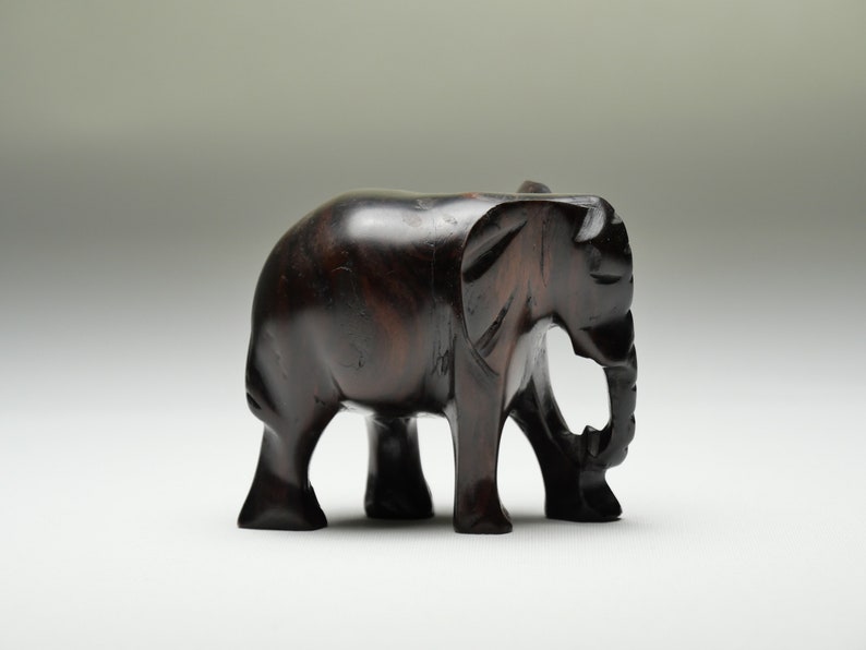 Vintage Home Decor  Wooden SMALL Elephant  Mid Century  50s image 0