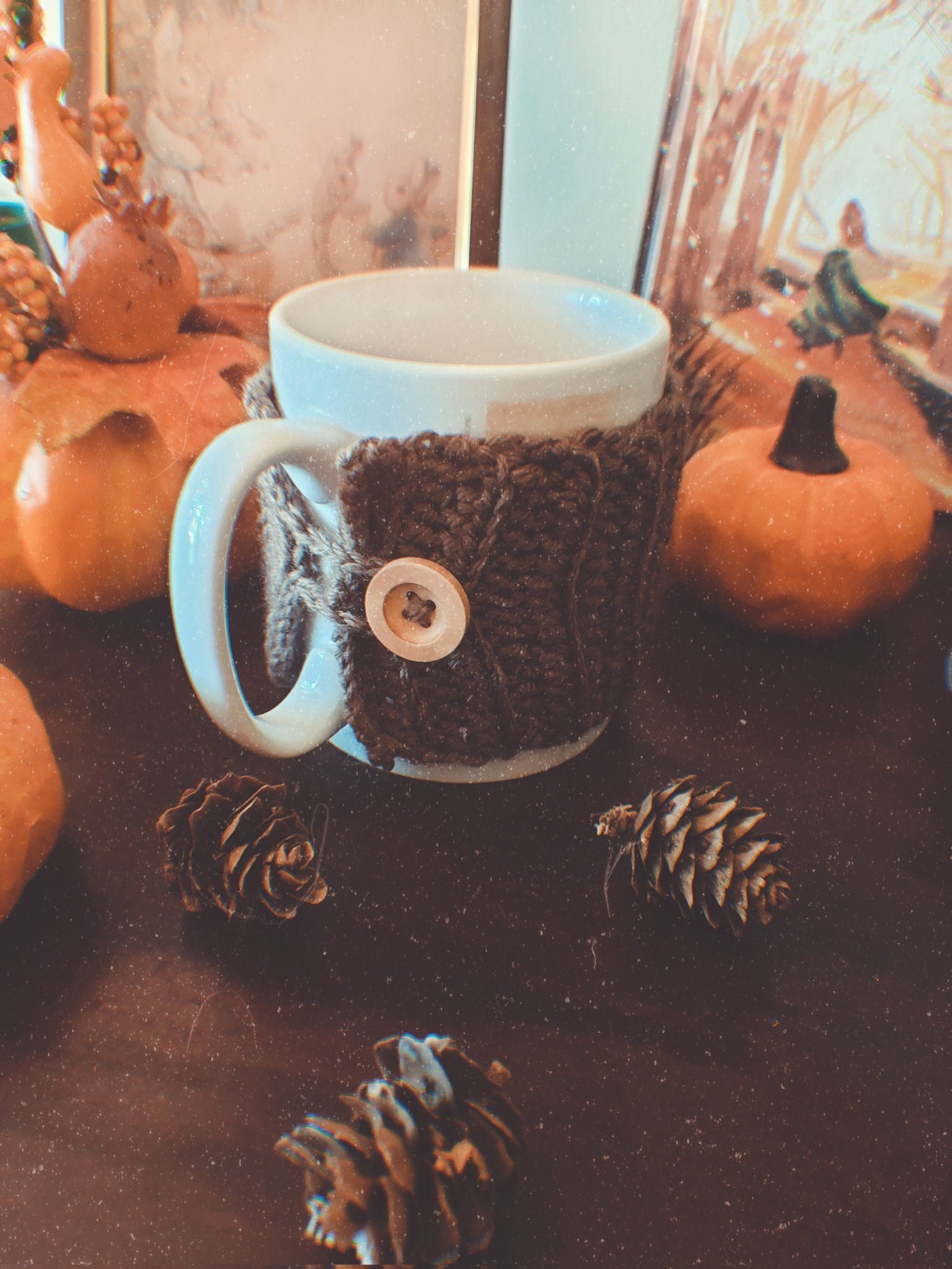 Mug Sweater Fall Autumn Winter Christmas Cosy Cottage