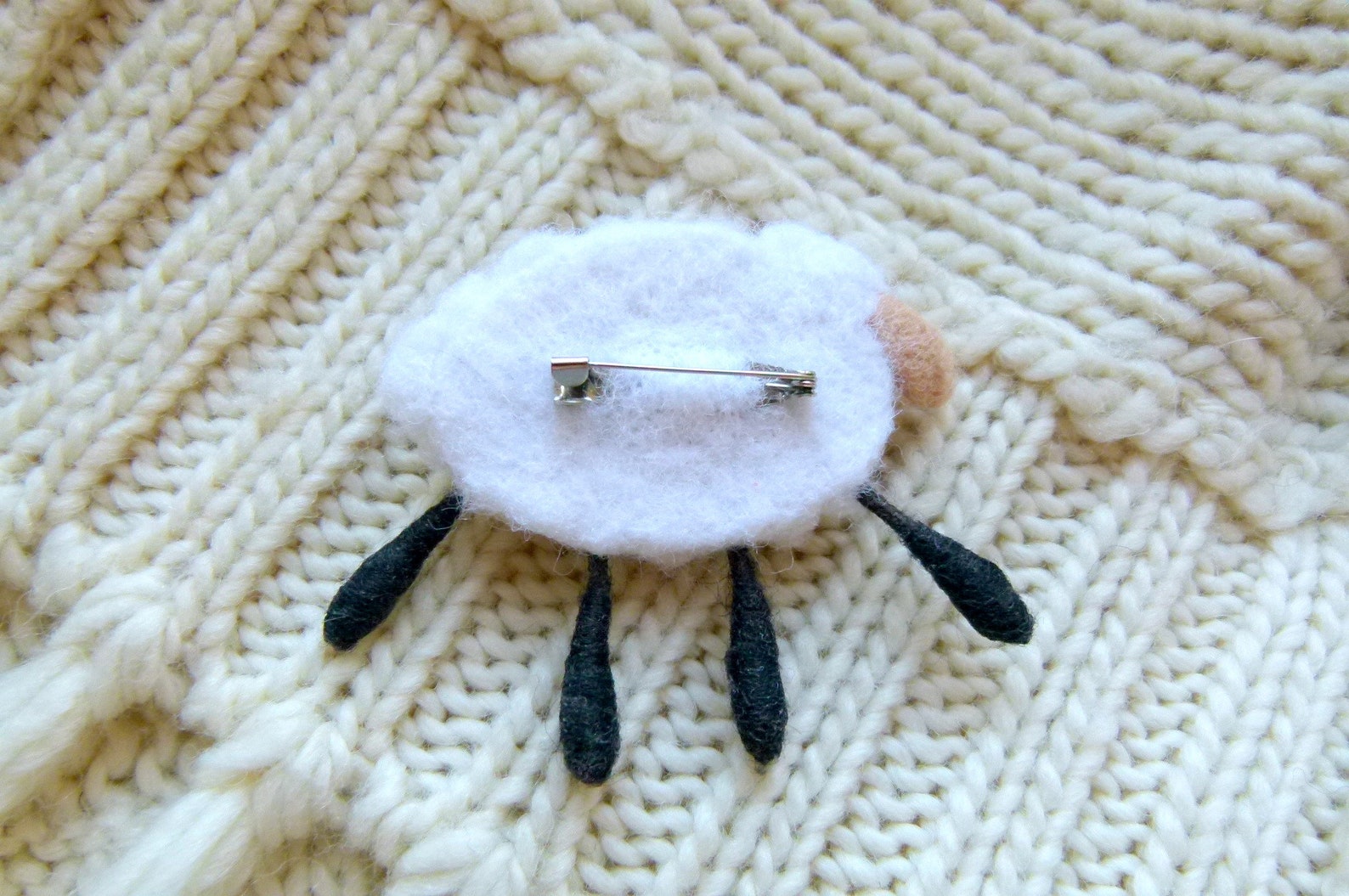 How to Attach and Hide the Brooch Base on the Wool Brooch PDF Etsy