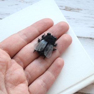 Realistic fly Gardener gift Bug brooch Cute gift jewelry Naturalistic fly Decor for garden Fly suvenir Fly figurine Naturalistic Insects