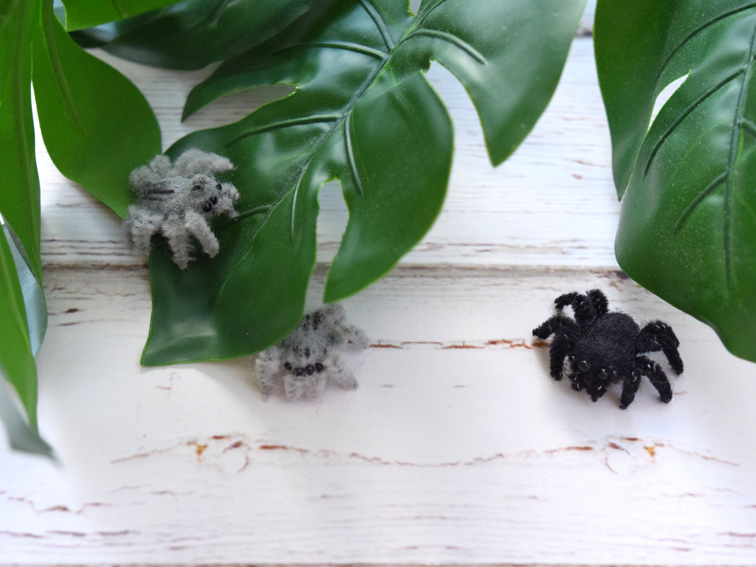 ハエトリグモのぬいぐるみ人形ドールハウスの飾りマイクロ