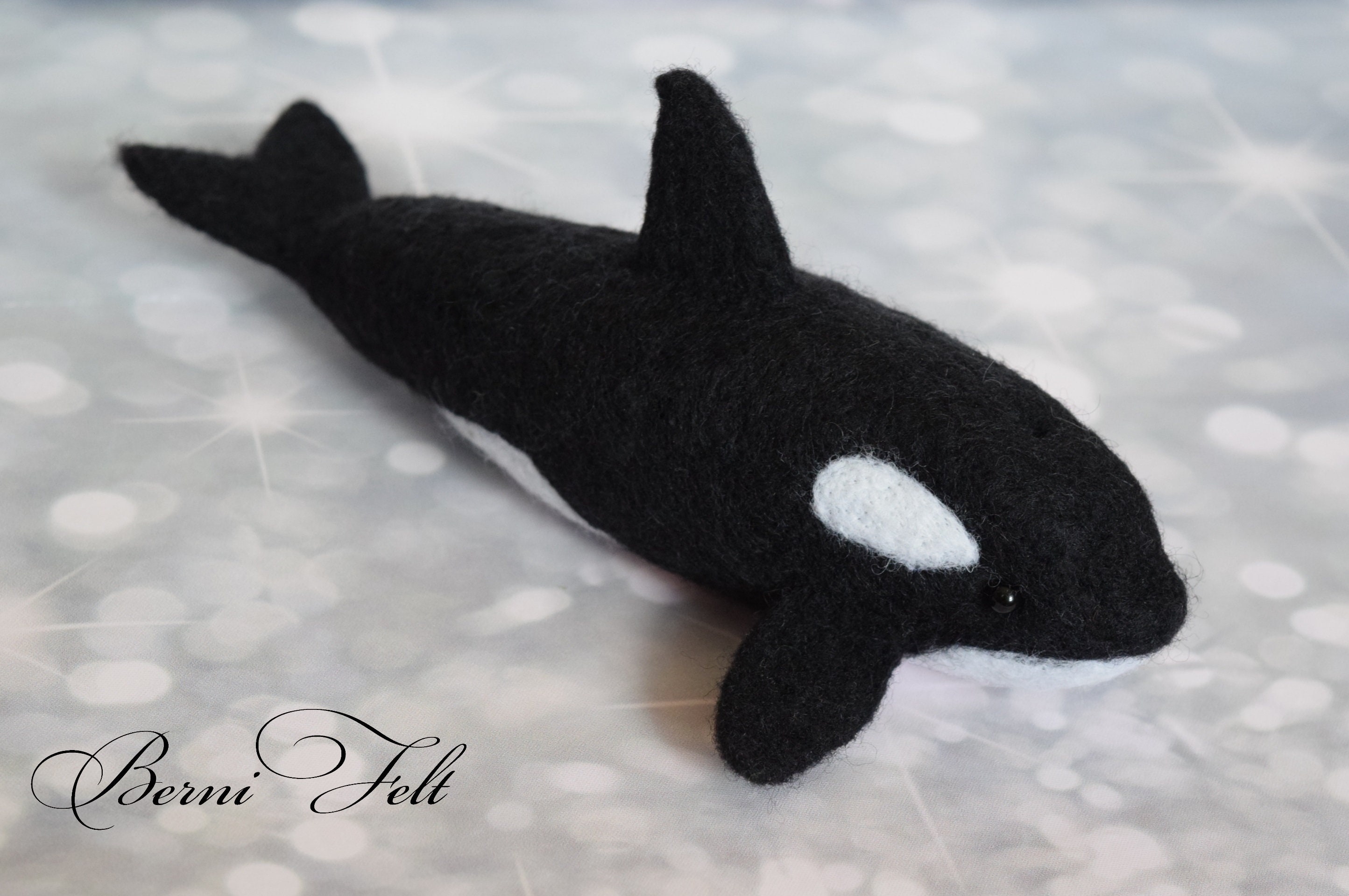 Needle Felted Orca Whale Needle Felted Animals Felt Whale Etsy