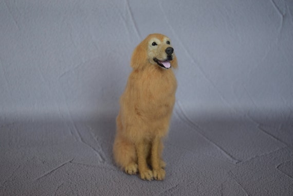 Custom Felted Golden Retriever Felting Golden Retriever Etsy