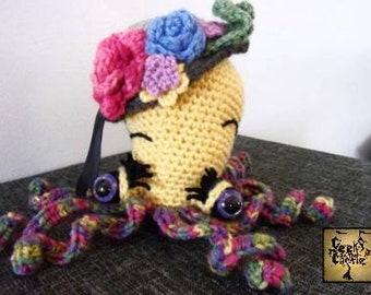 Miss Lavinia Octopus/Octopus Stuffed Toy/Octopus Amagurumi/ Fancy Octopus Toy/Ocean Stuffed Toy/Octopus Stuffie