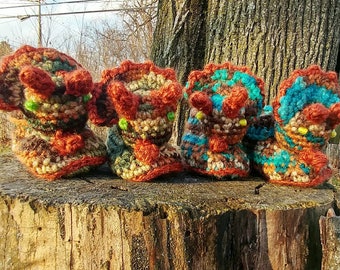 Triceratops Baby Booties/Dinosaur Baby Booties