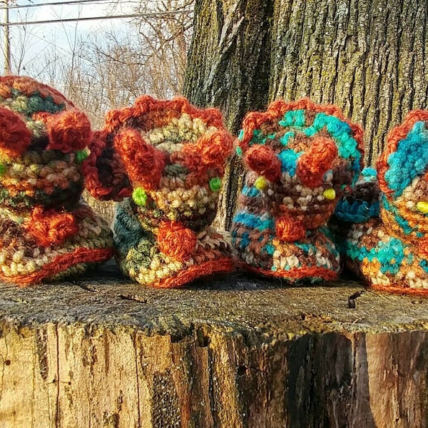 Triceratops Baby Booties/Dinosaur Baby Booties