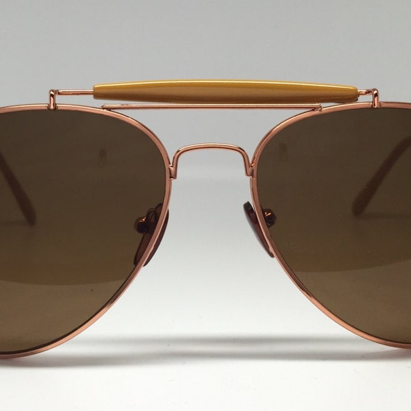 Bronze Aviator Double Bridged Sunglasses