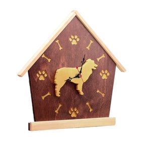Australian Shepherd Personalized Wall Clock - Customizable Gift for Dog Lovers - Australian Shepherd Memorial Gift