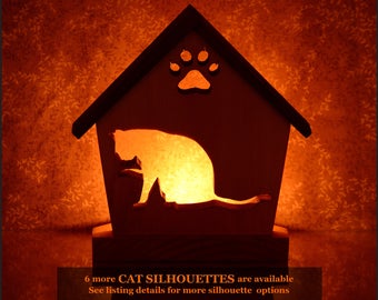 Personalized Cat Tealight Candle Holder | Pet Memorial & Cat Lover Gift | Custom Kitty Loss Keepsake
