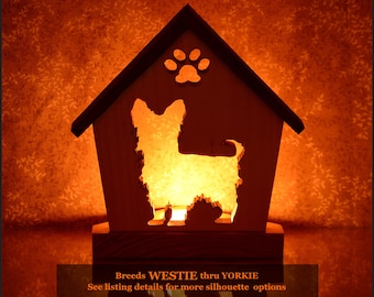 Personalized Dog Tealight Candle Holder | Pet Memorial & Dog Lover Gift | Westie, West Highland, Yorkie