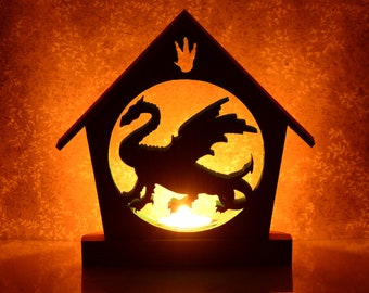 Dragon Tealight Candle Holder Gift - Unique Fantasy Dragon Home Décor - Handcrafted Gift Idea