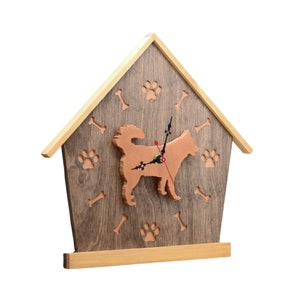 Personalisierte Husky Silhouette Uhr | Rasse Pride Dekor | Gravur Holz Haustier Geschenk