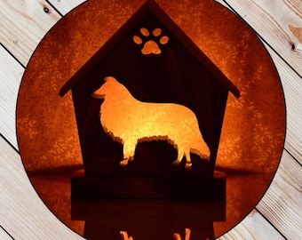 Sheltie Personalized Dog Memorial Gift • Loss of Dog Keepsake LED Tealight Candle Holder • Custom Pet Sympathy Gift for Dog Lovers