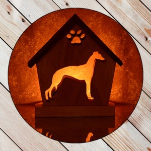 Italian Greyhound Personalized Dog Memorial Gift • Loss of Dog Keepsake LED Tealight Candle Holder • Custom Pet Sympathy Gift for Dog Lovers