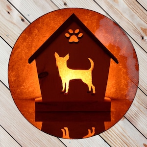 Chihuahua Personalized Dog Memorial Gift • Loss of Dog Keepsake LED Tealight Candle Holder • Custom Pet Sympathy Gift for Dog Lovers