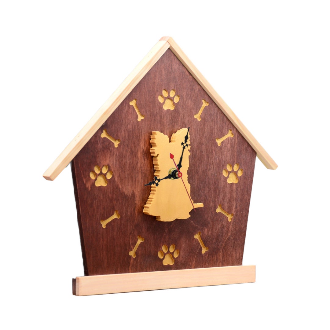 Yorkie Personalized Wall Clock Customizable Gift for Dog Lovers Yorkie