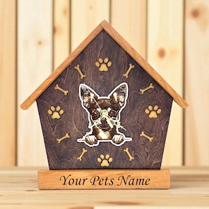 Chihuahua Peeking Dog Wall Clock – Personalized Dog Lover Gift – Custom Dog Name – Handmade Chihuahua Wall Décor – Pet Memorial