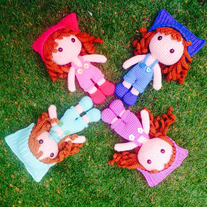 Bedtime Doll PURPLE Baby Girl Crochet Doll Purple Rag Doll Cuddly Doll Girl Lalylala Baby girl doll Crochet Doll Amigurumi doll