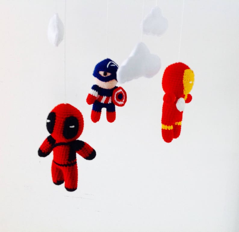 Superman Baby Mobile Deadpool Mobile Iron Man Baby Mobile Etsy