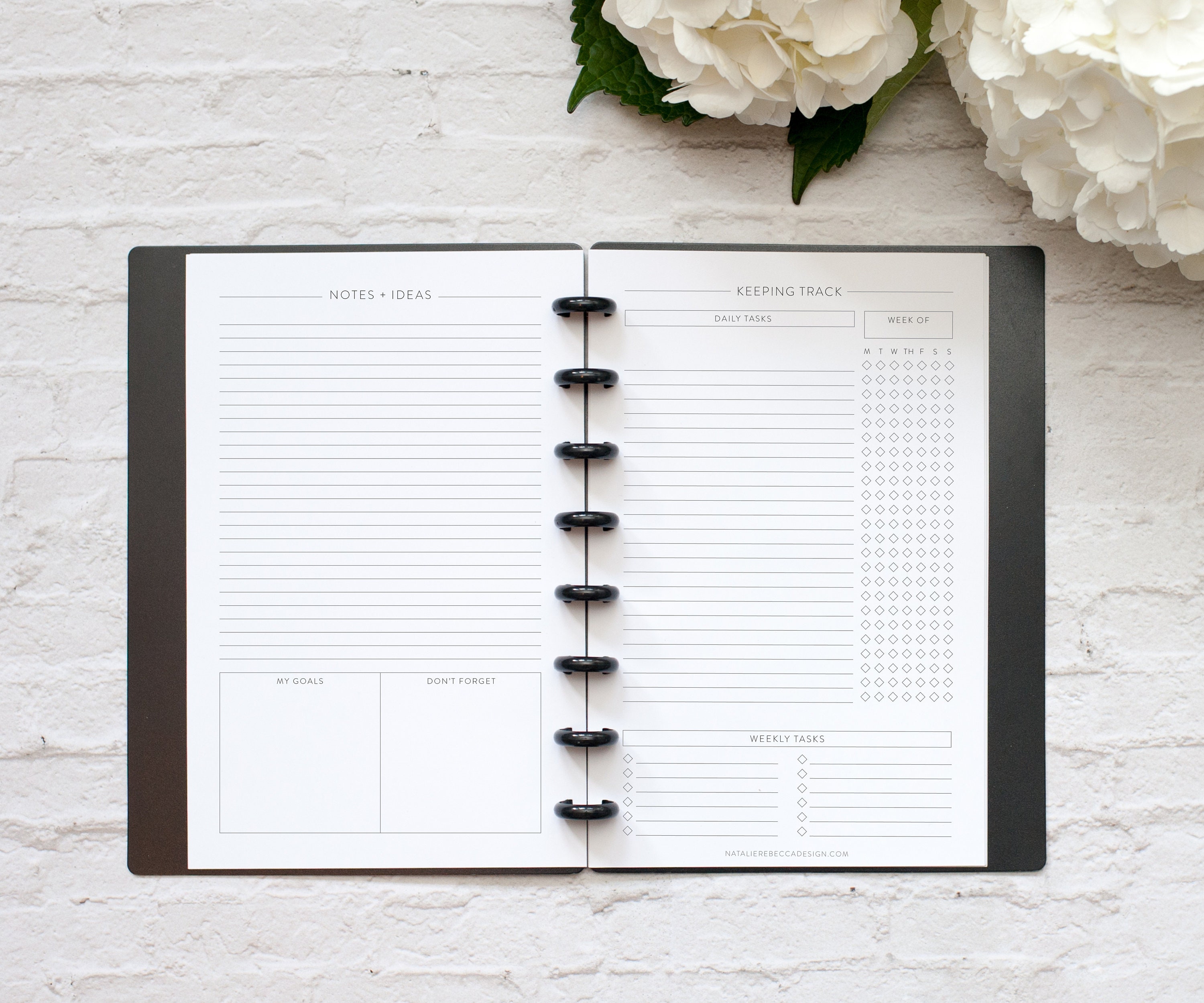 KEEPING TRACK Discbound Insert CLASSIC Font Mini Happy | Etsy