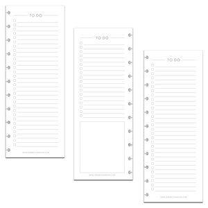TO DO Half Sheet for Discbound Planners, CLASSIC Font, Junior Disc Bound, Happy Planner, Letter, tul, Arc, Disc Bound Printed Refill Pages image 3