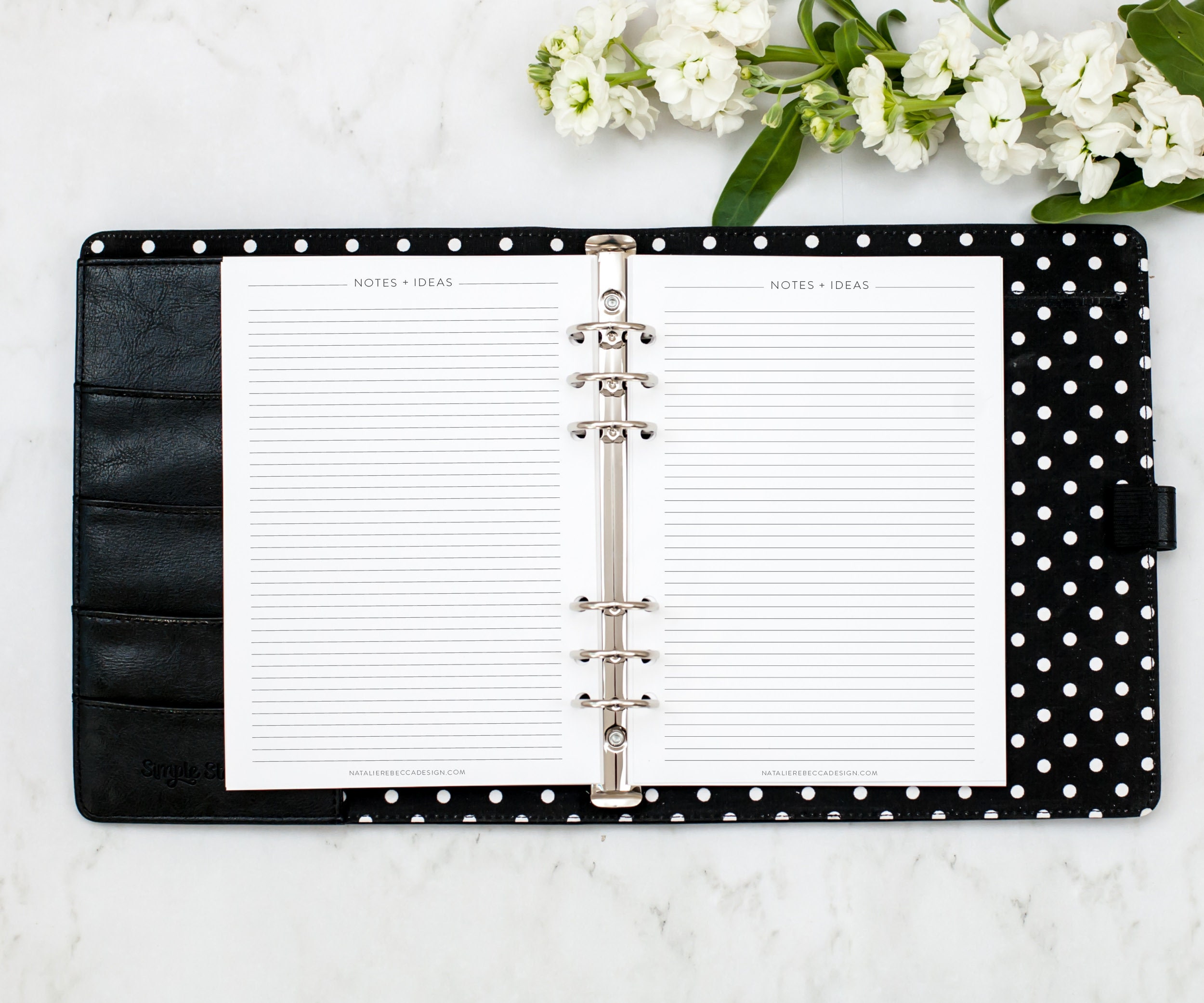 A5 Planner Inserts, NOTES Pages, CLASIC Font, 6-ring - Etsy