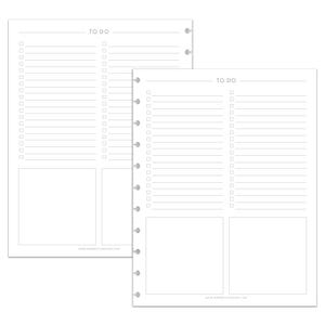 Discbound Planner Inserts, TO DO List, CLASSIC Font image 2
