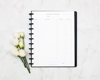 EXPENSE TRACKER for Discbound Planner, Mini, Happy Planner, Junior Disc bound, Letter Disc bound, Arc, TUL, Finance Reporting Forms