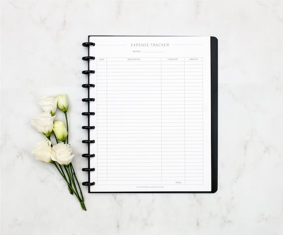 Discbound Planner EXPENSE TRACKER Inserts, Finance Reporting Forms
