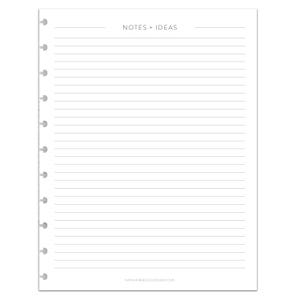 NOTES inserts for Discbound notebooks, CLASSIC Font, Mini, Happy Planner, Junior, Letter, Tul, Arc, MAMBI Happy Planner Insert image 2