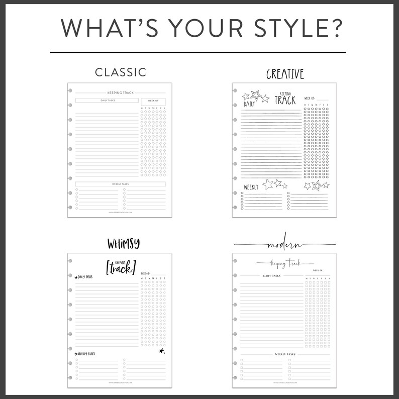 MONTHLY CALENDAR for Discbound Planners WHIMSY Font 12 Month Etsy