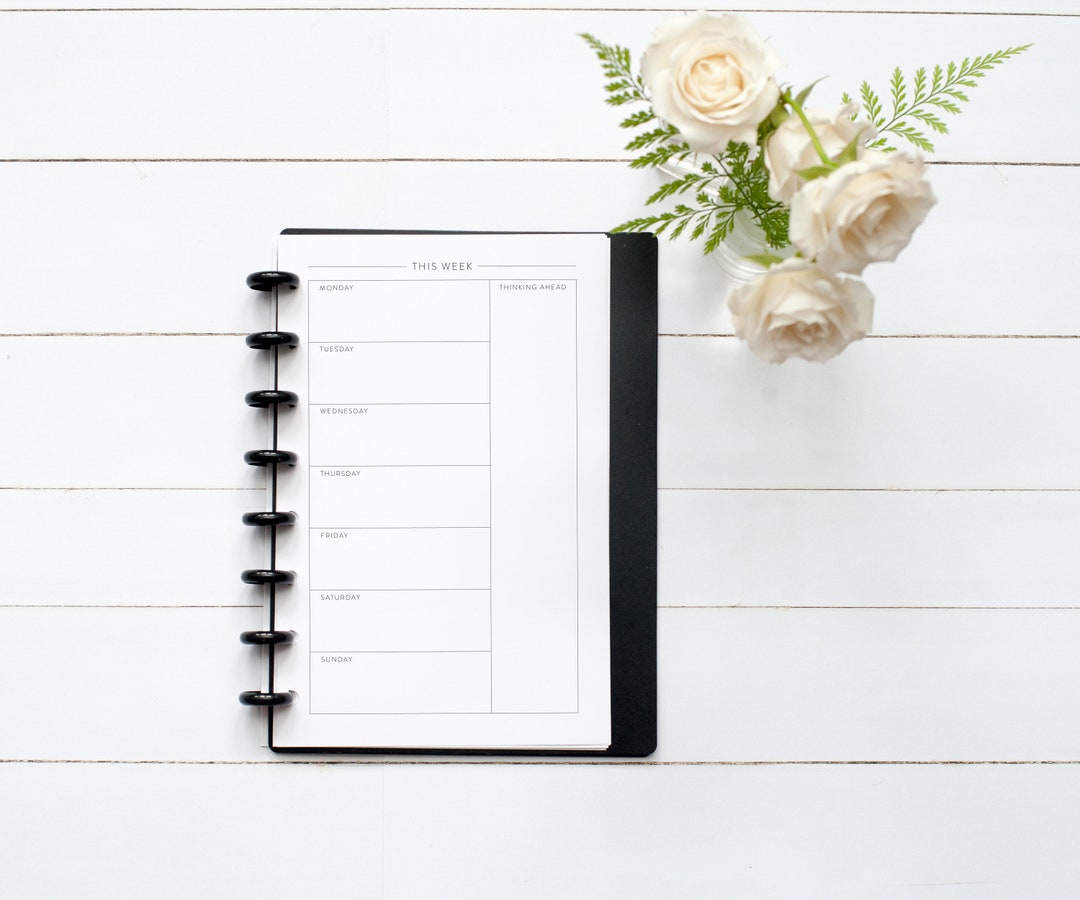 SAMPLER SET Inserts for Discbound Planners, Classic Font, Mini, Happy ...