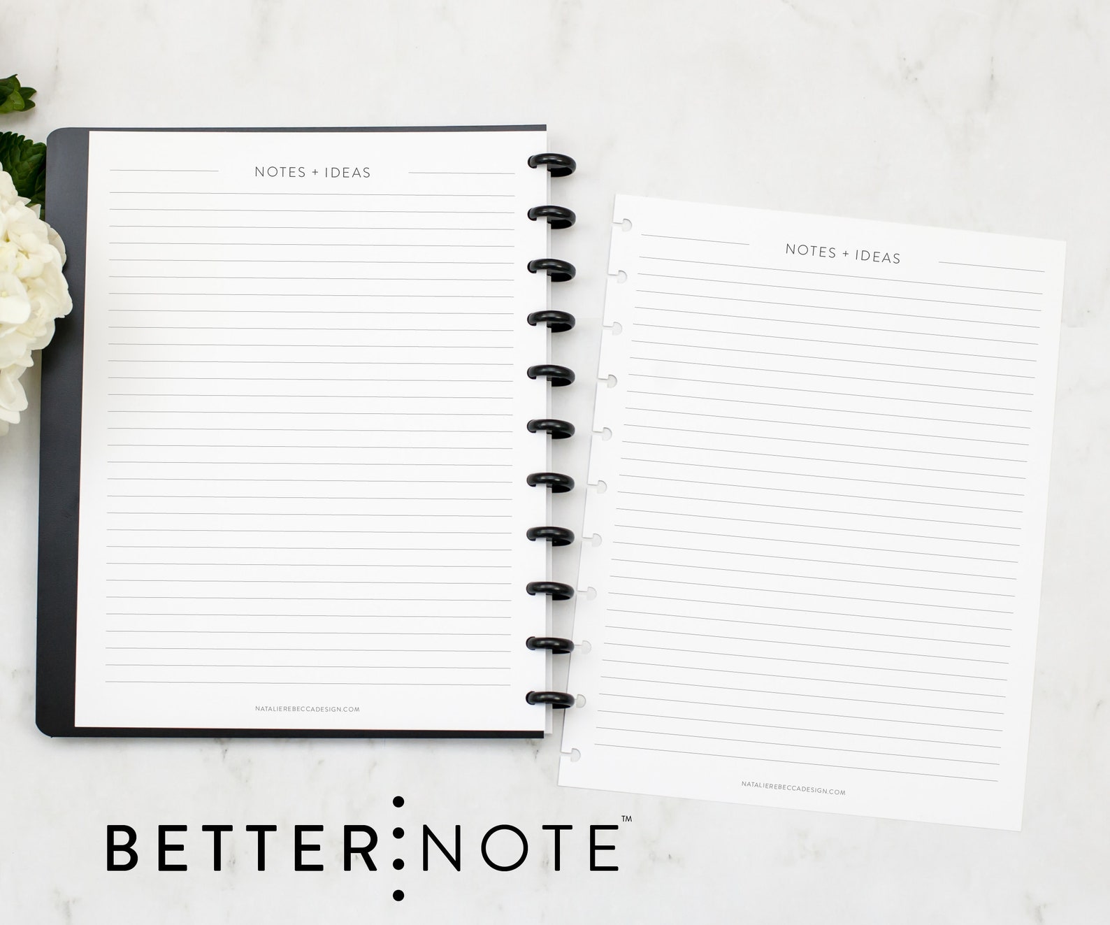 Discbound Ring. Note NOTES Inserts for Discbound Notebooks, CLASSIC Font, Mini, Happy ...