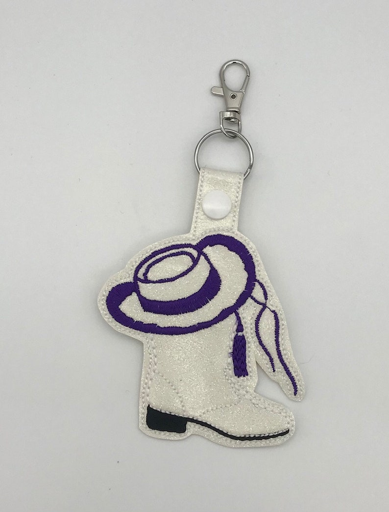 Drill Team Boot With Hat Key Chain Etsy