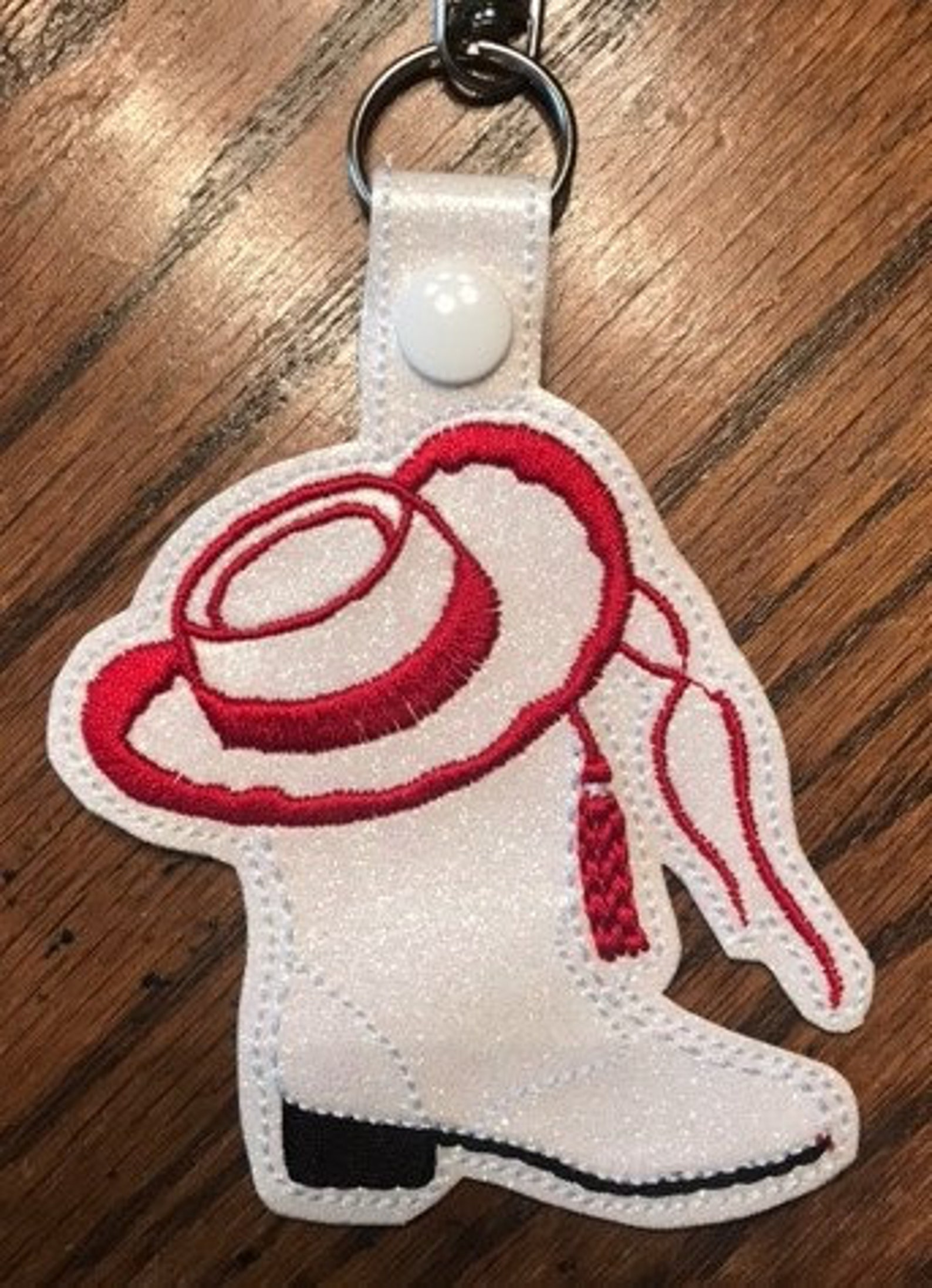 Drill Team Boot with Hat Key Chain Etsy