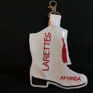 Drill Team Boot- Bag Tag- Customizable