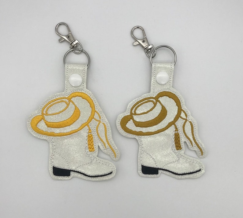 Drill Team Boot With Hat Key Chain Etsy