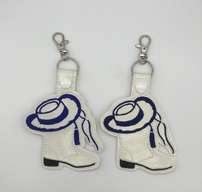 Drill Team Boot With Hat Key Chain Etsy