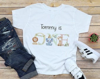 Camiseta Safari del primer cumpleaños, camiseta personalizada del primer cumpleaños