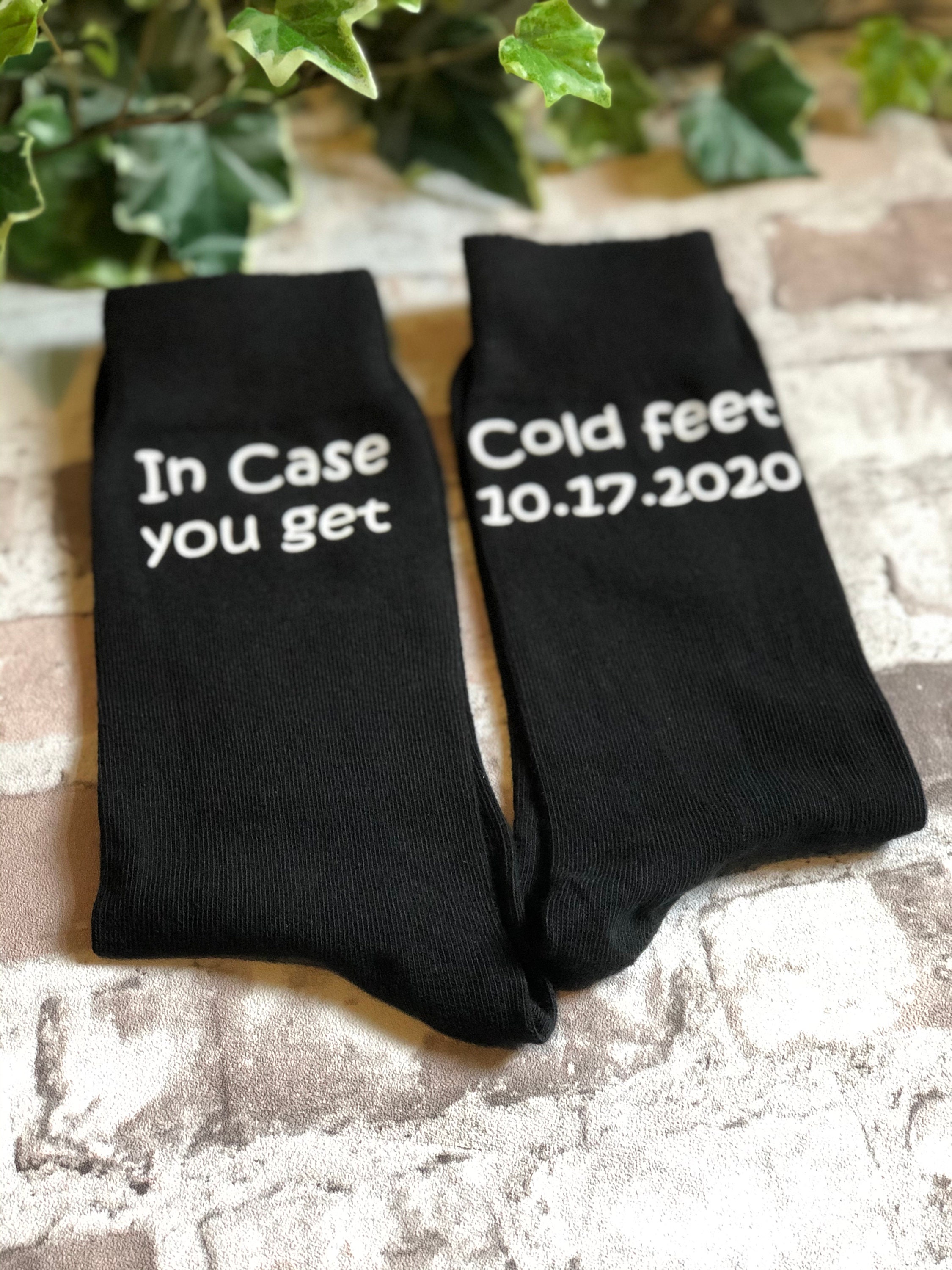 In Case You Get Cold Feet Groom Socks Funny Verse Socks | Etsy