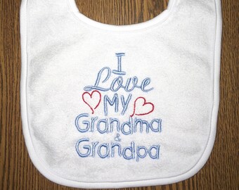 i love grandma bib