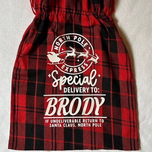 Personalized cotton santa sack