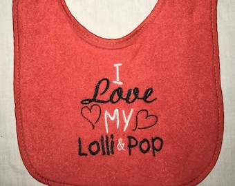 I love my Lolli & Pop custom embroidered bib