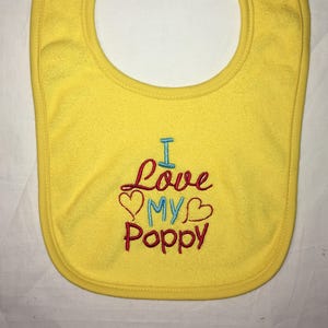 I love my Poppy custom embroidered bib