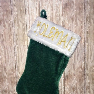 Custom monogrammed Christmas stocking