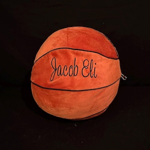 Personalized stuffed basketball