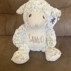 Custom monogrammed lamb