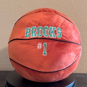 Personalized stuffed basketball