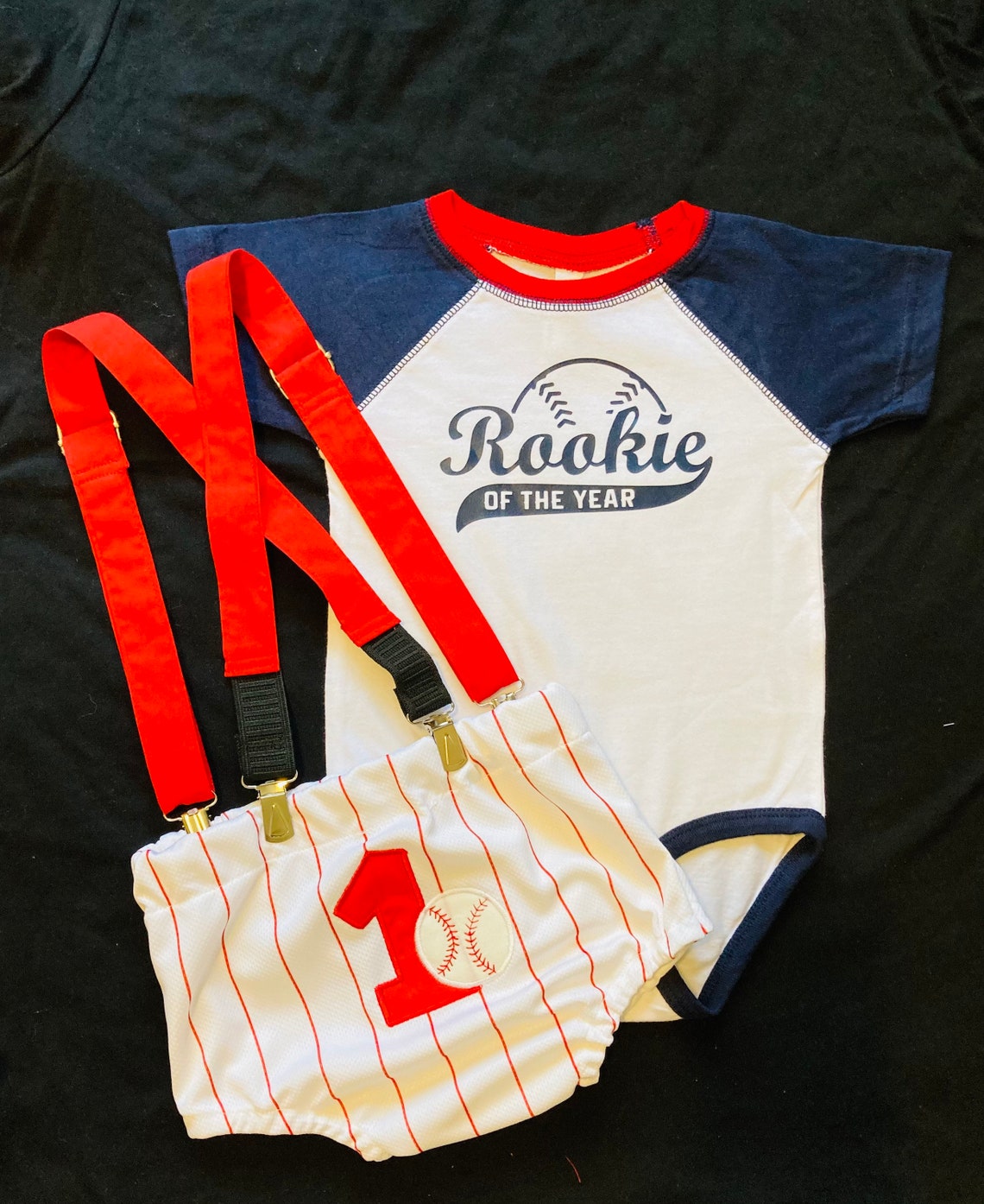 Baseball Diaper Cover With Suspenders Etsy